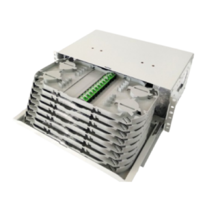 ODF 48 PUERTOS DE PARCHEO LATERAL - CHASIS + BANDEJAS DE EMPALME